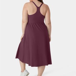 Halara XL Everyday Midi Chill Dress Pockets La Land Fig Color